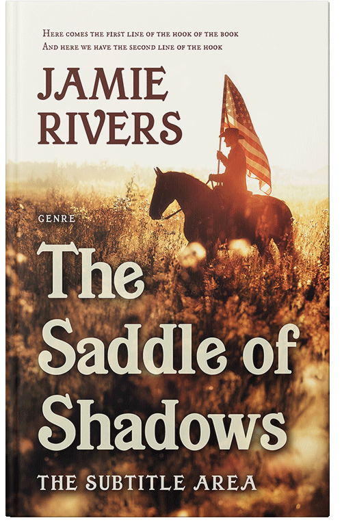 Front view of Premade Western Book Cover - Tamarind