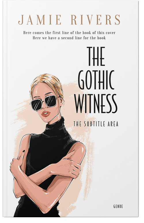 Front view of Premade Abstract Book Cover - Just Right