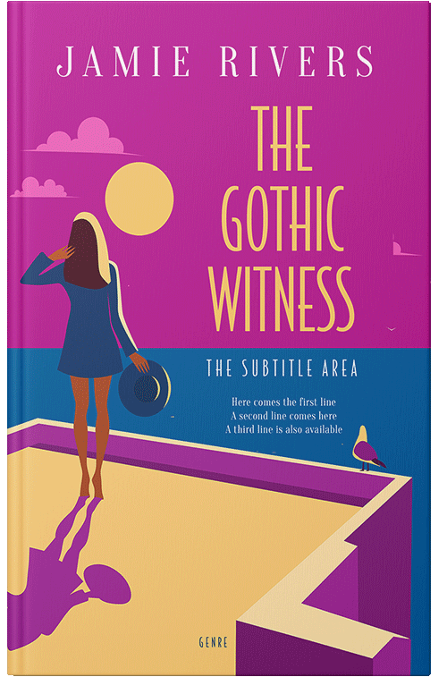 Front view of Premade Chick Lit Book Cover - Red Violet