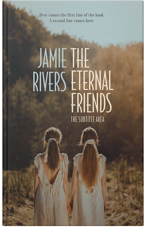 Front view of Premade Literary Fiction Book Cover - Tobacco Brown