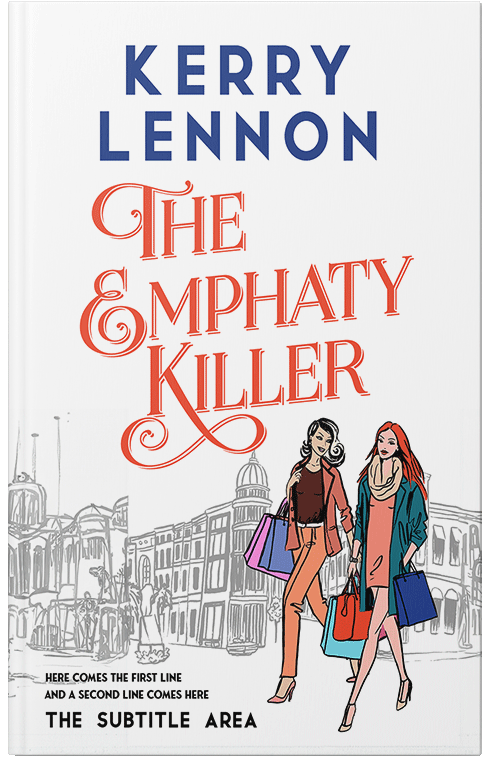 Front view of Premade Chick Lit Book Cover - Swirl