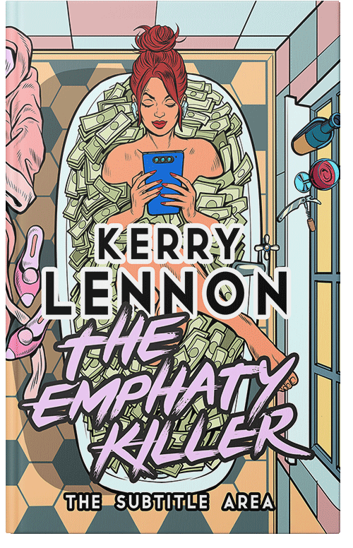 Front view of Premade Chick Lit Book Cover - Shark