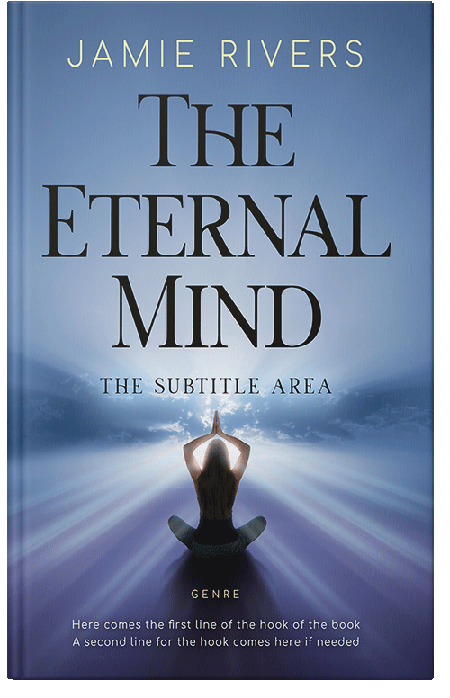 Front view of Premade Health & Mind & Body Book Cover - Wild Blue Yonder