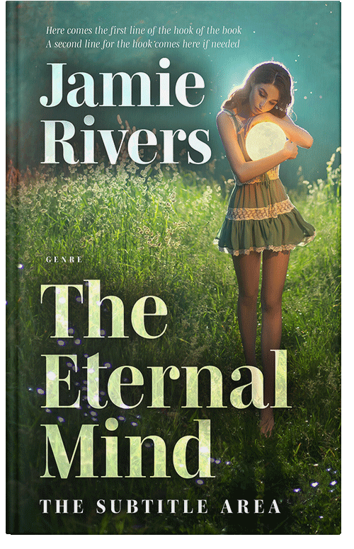 Front view of Premade Fantasy Book Cover - Green Kelp