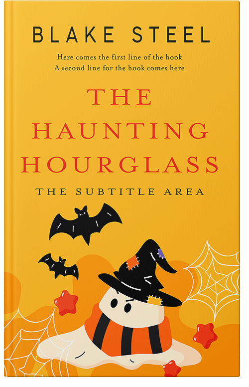 Front view of Premade Children's Book Cover - Lightning Yellow