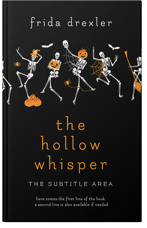 Front view of Premade Horror Book Cover - Black