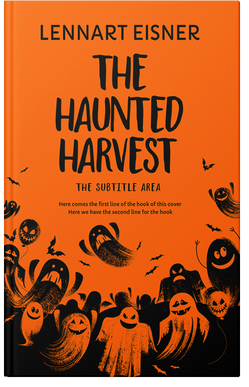 Front view of Premade Children's Book Cover - Blaze Orange