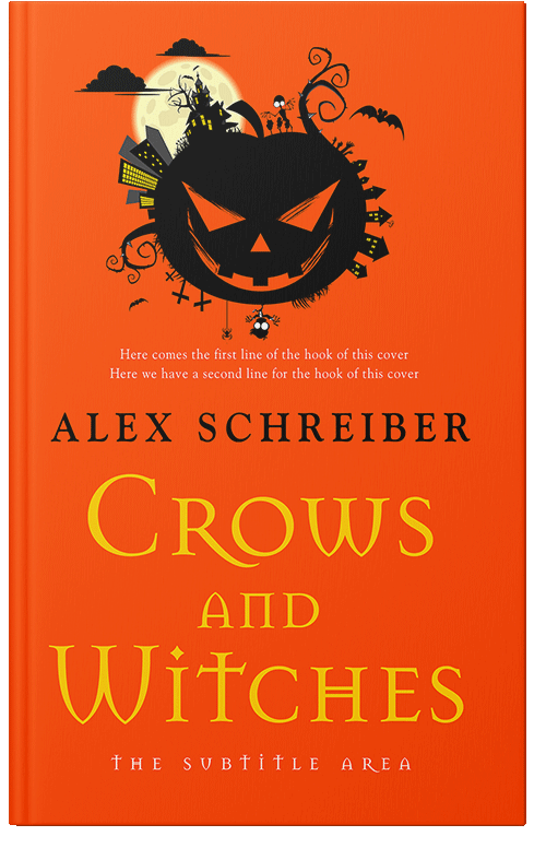 Front view of Premade Horror Book Cover - Vermilion