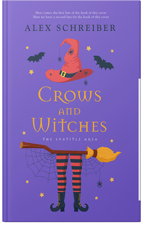 Front view of Premade Children's Book Cover - Blue Marguerite