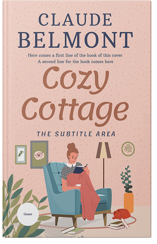 Front view of Premade Chick Lit Book Cover - Rose Fog