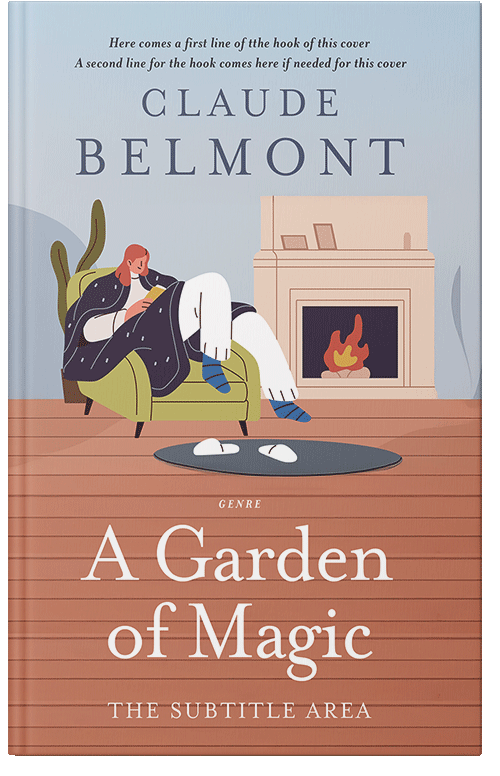 Front view of Premade Chick Lit Book Cover - Antique Brass