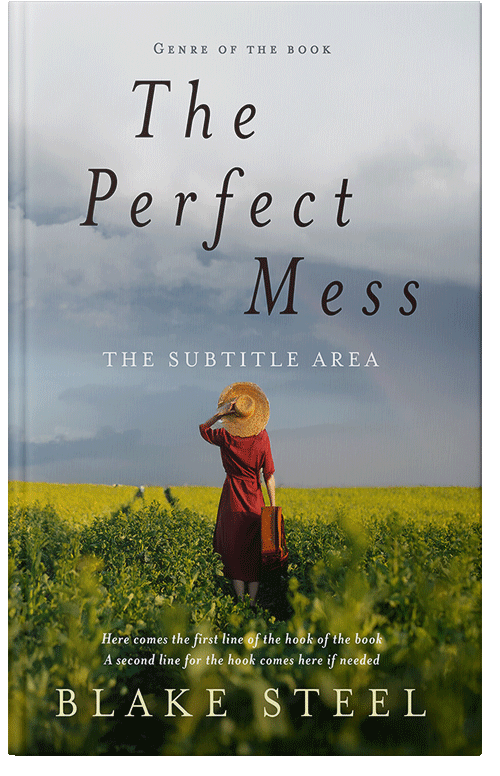 Front view of Premade Literary Fiction Book Cover - Gray Chateau