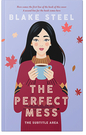 Pre Made Book Cover Periwinkle Gray