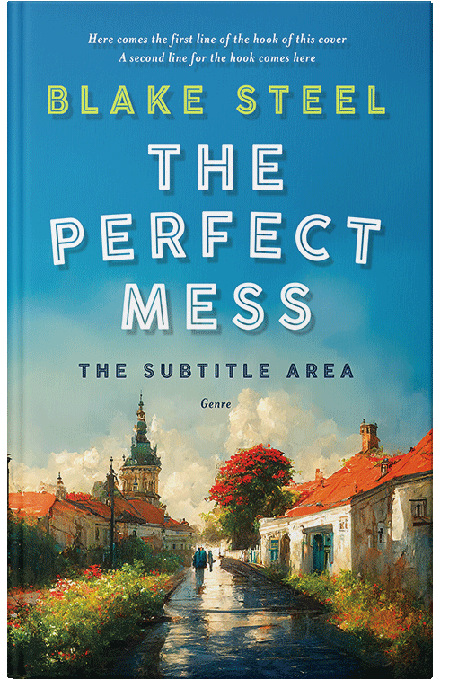 Front view of Premade Literary Fiction Book Cover - Eastern Blue