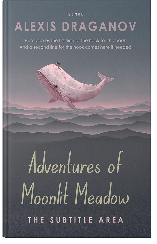 Front view of Premade Children's Book Cover - Shuttle Gray