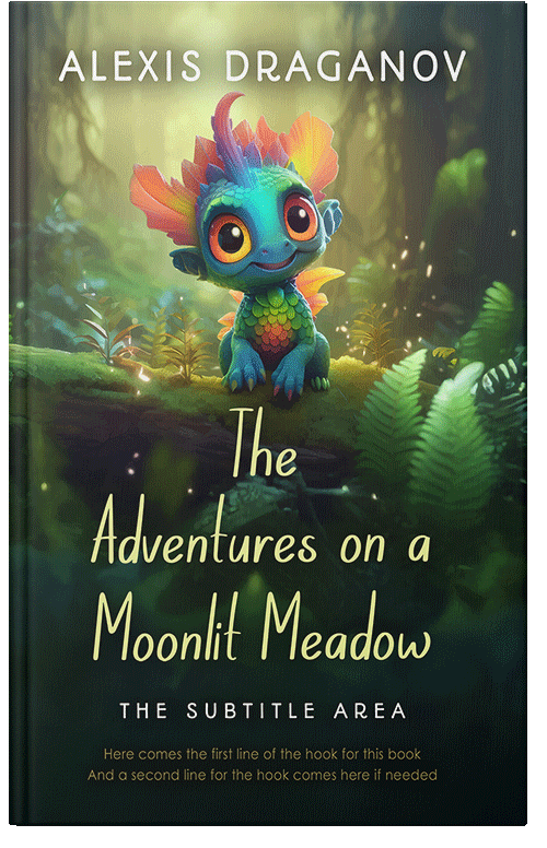 Front view of Premade Fantasy Book Cover - Green Kelp