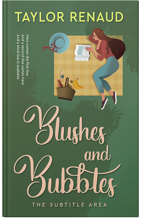 Front view of Premade Chick Lit Book Cover - Axolotl