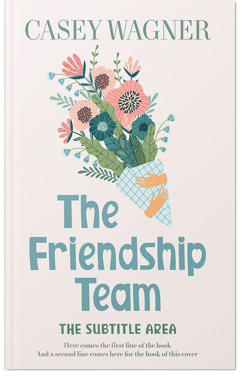 Front view of Premade Poetry Book Cover - White Linen