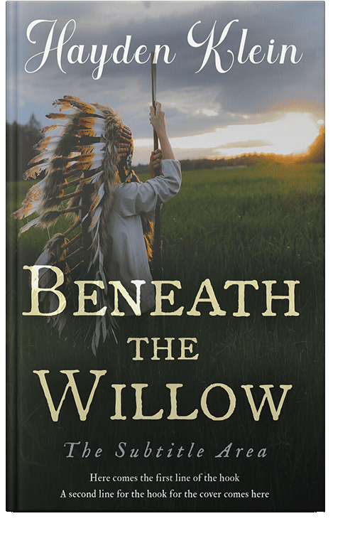 Front view of Premade Western Book Cover - Log Cabin