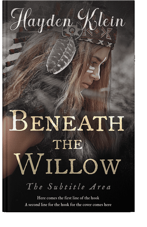 Front view of Premade Western Book Cover - Zeus