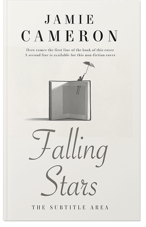 Front view of Premade Poetry Book Cover - Ecru White