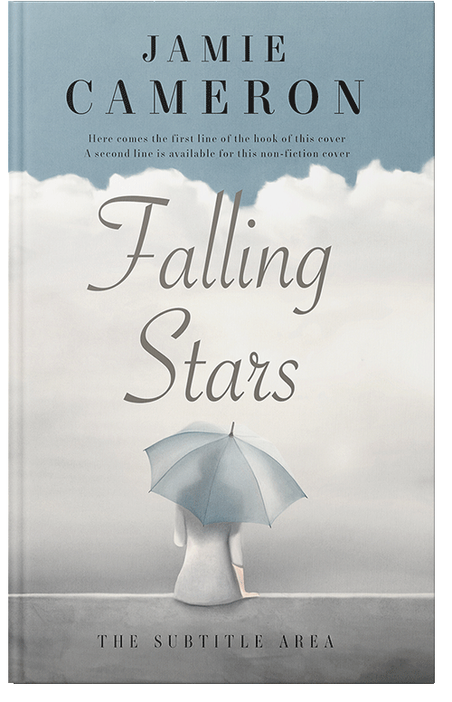 Front view of Premade Surreal Book Cover - Quill Gray