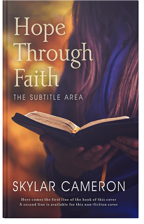 Front view of Premade Religion & Spirituality Book Cover - Bleached Cedar