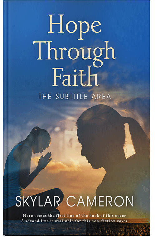 Front view of Premade Religion & Spirituality Book Cover - Chambray