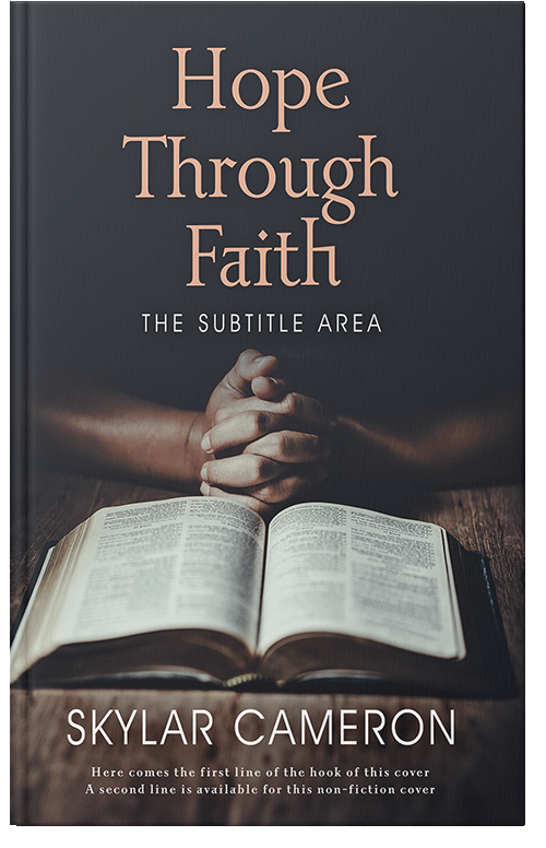 Front view of Premade Religion & Spirituality Book Cover - Ash