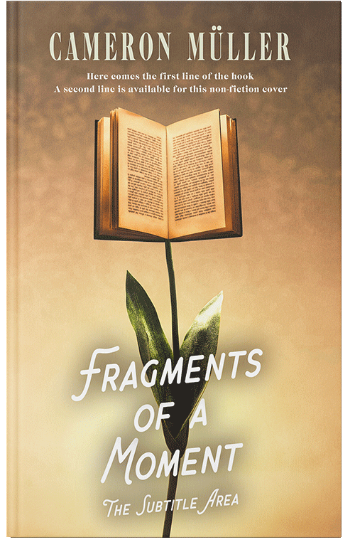 Front view of Premade Poetry Book Cover - Calico