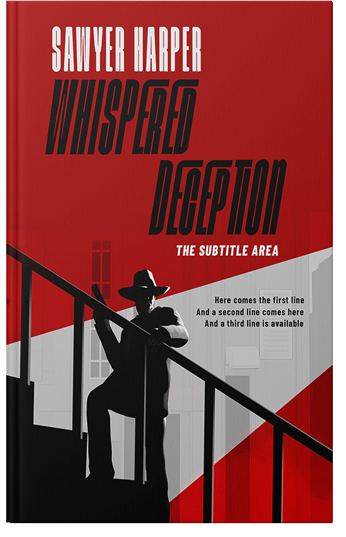 Front view of Premade Mystery & Thriller & Suspense Book Cover - Milano Red