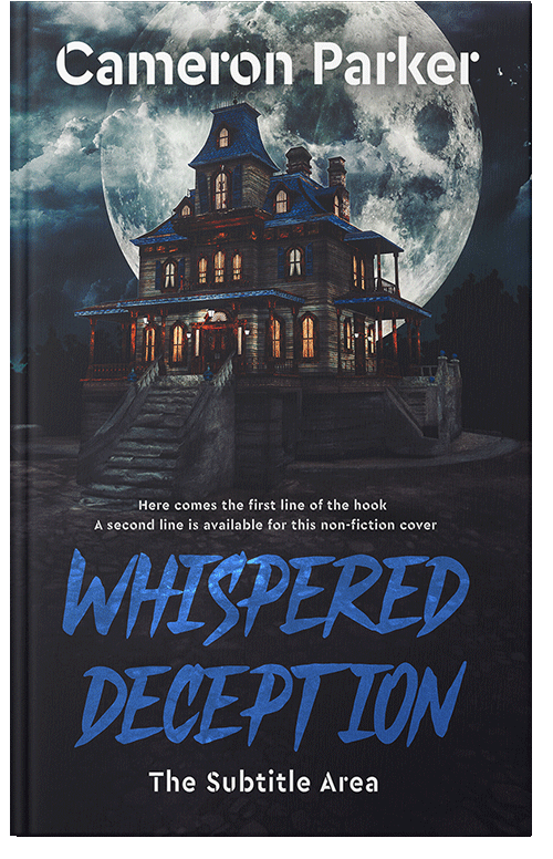 Front view of Premade Horror Book Cover - Shark