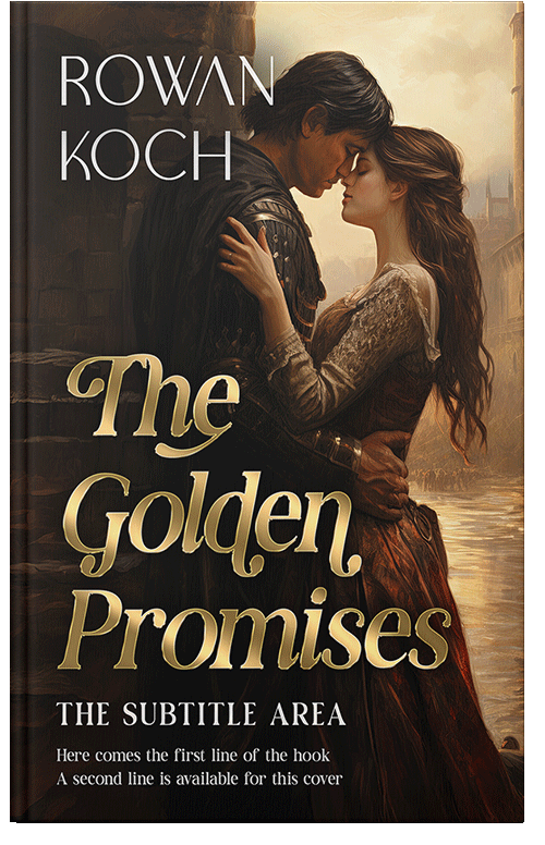 Front view of Premade Romance Book Cover - Tan