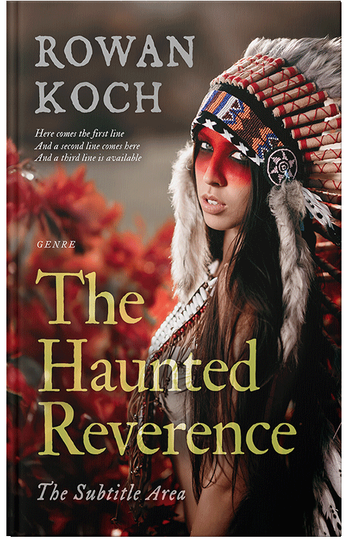 Front view of Premade Western Book Cover - Coffee Bean