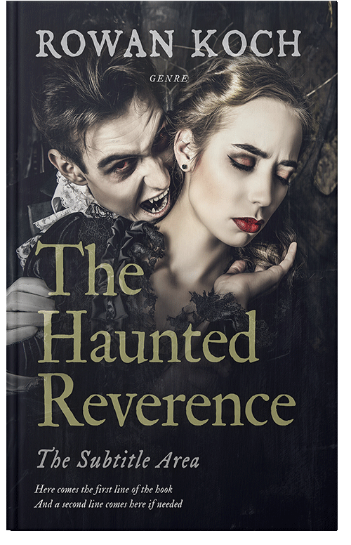 Front view of Premade Horror Book Cover - Bison Hide