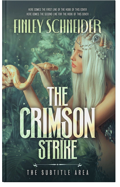 Front view of Premade Fantasy Book Cover - Mineral Green