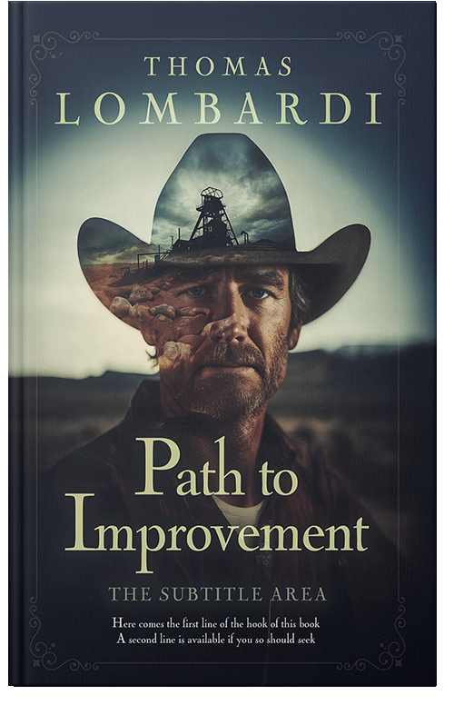 Front view of Premade Western Book Cover - Shark