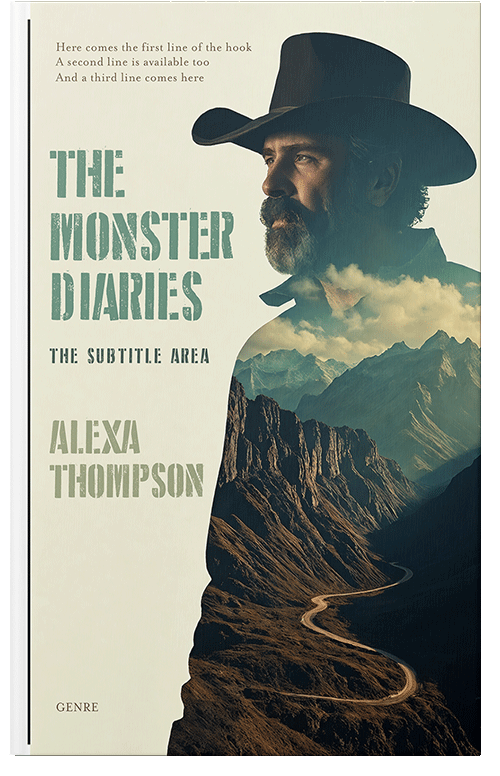 Front view of Mirage #16757 - Premade Action & Adventure Book Cover