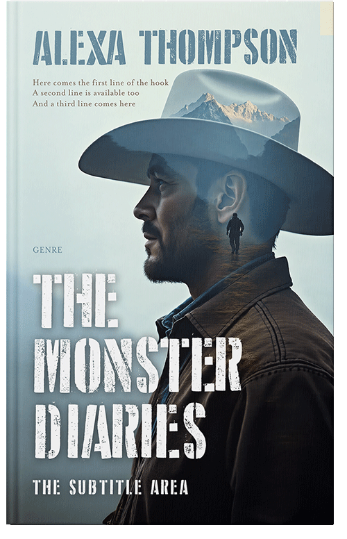 Front view of Premade Action & Adventure Book Cover - Gin