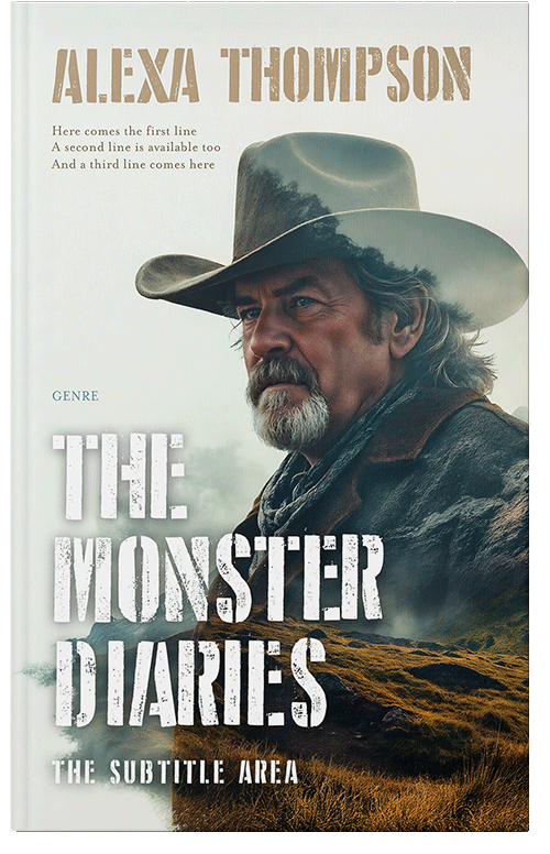 Front view of Premade Action & Adventure Book Cover - Outer Space