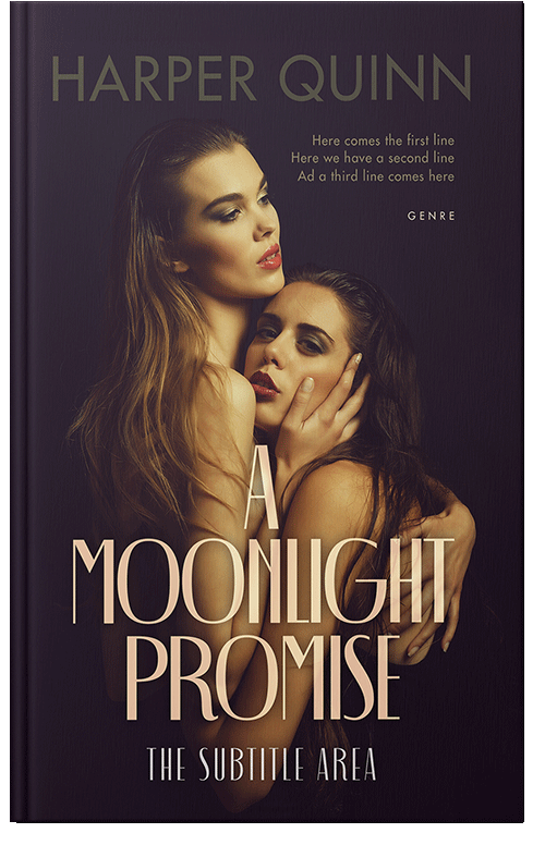 Front view of Premade Romance Book Cover - Laser