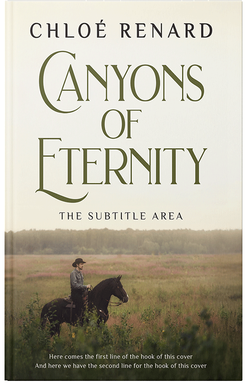 Front view of Premade Western Book Cover - White Rock