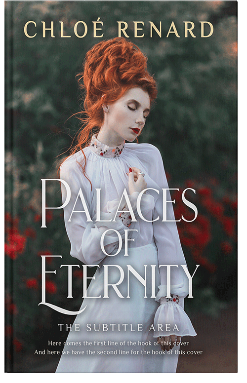 Front view of Premade Romance Book Cover - Pale Slate