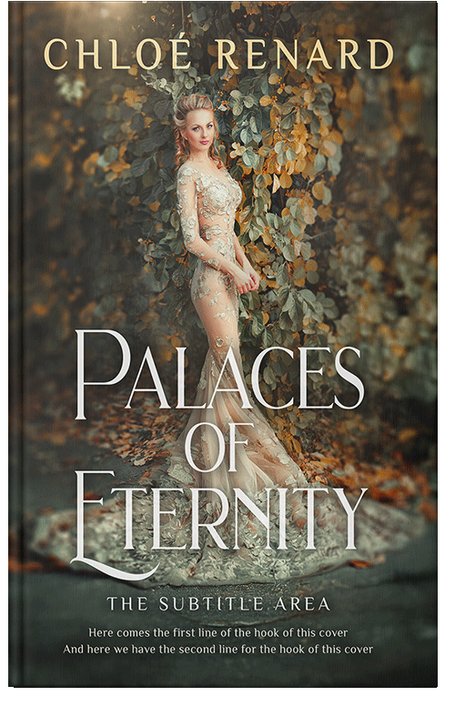 Front view of Premade Romance Book Cover - Taupe