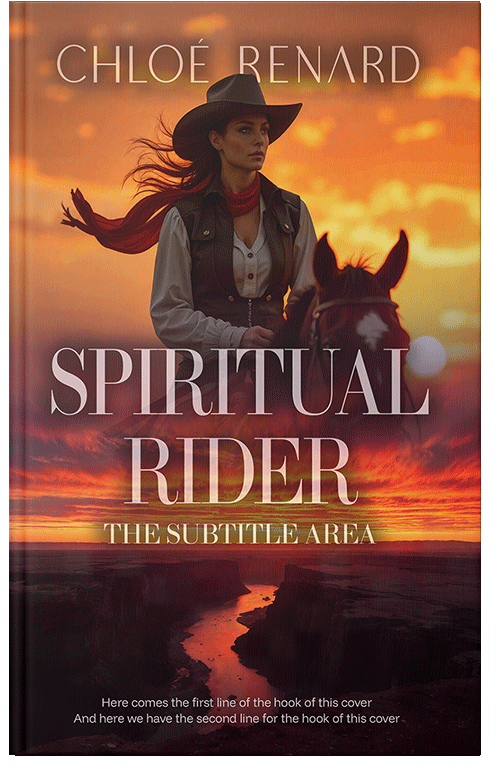 Front view of Premade Action & Adventure Book Cover - Burnt Sienna