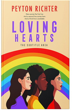 Premade Book Cover Peach Yellow