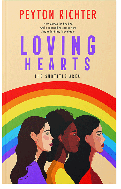 Front view of Premade Self-Improvement & Self-Help Book Cover - Peach Yellow