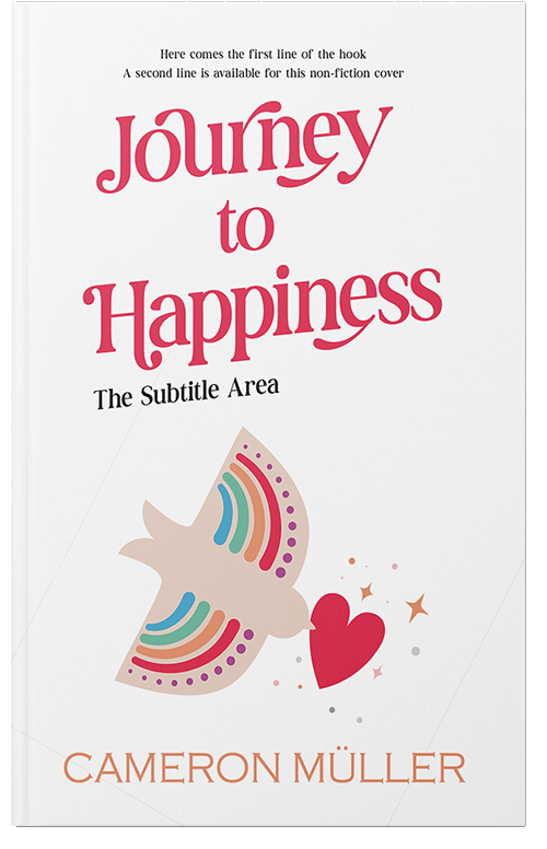 Front view of Premade Abstract Book Cover - Pearl Bush