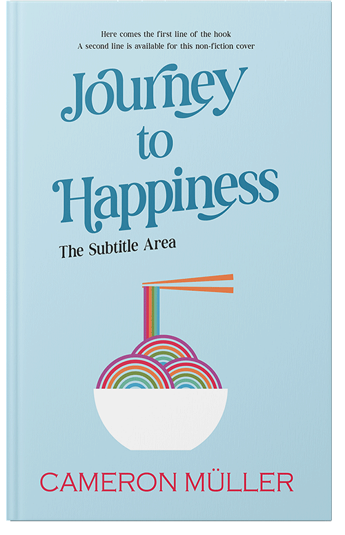 Front view of Premade Abstract Book Cover - Jagged Ice