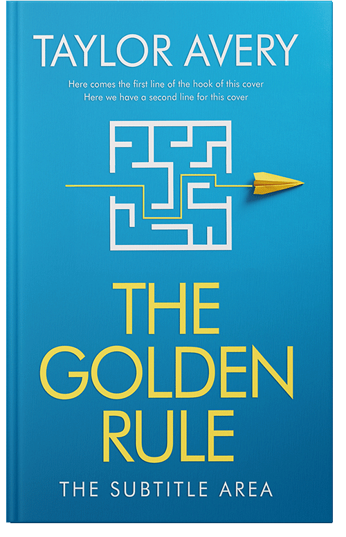 Front view of Pacific Blue #17019 - Premade Abstract Book Cover